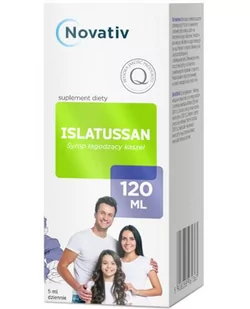 Novativ Islatussan syrop łagodzący kaszel 120 ml - Przeziębienie i grypa - miniaturka - grafika 1