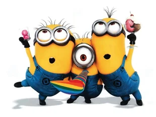 Dekoracyjny opłatek tortowy Minionki - A4 - Ciasta i półprodukty do ciast - miniaturka - grafika 1