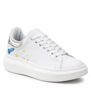 Sneakersy damskie - Sneakersy OMENAA FOUNDATION - 05-W18/503T/EOB White/Silver - grafika 1