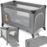 Łóżeczka i kojce - Łóżeczko dziecięce turystyczne Szare Żyrafa - miniaturka - grafika 1