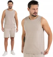 Koszulki męskie - PODKOSZULKA KOSZULKA MĘSKA GŁADKA BEŻOWA 100 % BAWEŁNA KLASYCZNA MORAJ - L - miniaturka - grafika 1