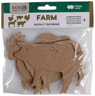 Przybory szkolne - Zestaw kształtów tekturowych Farm 5szt HAPPY COLOR - miniaturka - grafika 1