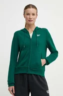 Bluzy damskie - Reebok bluza damska kolor zielony z kapturem gładka 100075936 - miniaturka - grafika 1