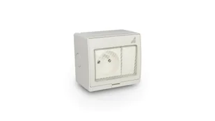Elektro-Plast opatÓwek Gniazdo pojedyncze + Łącznik pojedynczy natynkowy GPWPN IP55 AQUA55 55.25 55.25 - Gniazdka elektryczne - miniaturka - grafika 1