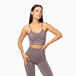 Biustonosz treningowy Carpatree Allure Seamless brown melange (pepper corn) WYSYŁKA W 24H 30 DNI NA ZWROT - Bielizna sportowa damska - miniaturka - grafika 1
