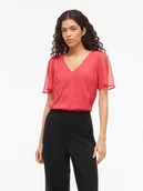 Bluzki damskie - Vila Bluzka "Vifalia" w kolorze różowym - miniaturka - grafika 1