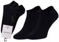 Skarpetki męskie - CALVIN KLEIN SKARPETKI STOPKI 3 PARY 39-42 CZARNE 3 pary - miniaturka - grafika 1