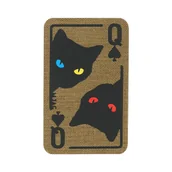 Odzież taktyczna i umundurowanie - M-Tac - Naszywka Queen of Spades - Cordura 500D - Coyote/Czarny - 51362005 - miniaturka - grafika 1