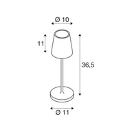 Lampy ogrodowe - Lampa akumulatorowa LED SLV Vinolina Two, czarna, aluminium, Ø 11 cm, IP65 - miniaturka - grafika 1