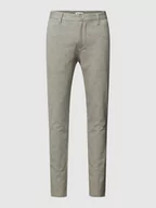 Spodnie męskie - Spodnie materiałowe o kroju slim tapered fit z wpuszczanymi kieszeniami model ‘MARK’ - miniaturka - grafika 1