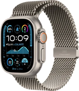 Apple Watch Ultra 2 GPS + Cellular 49mm Tytan Naturalny z Bransoletą mediolańską S Naturalny - Smartwatch - miniaturka - grafika 1