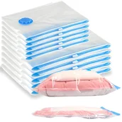 Pokrowce na ubrania - WORKI PRÓŻNIOWE NA UBRANIA POŚCIELE ZESTAW 10 SZTUK 2 ROZMIARY - miniaturka - grafika 1