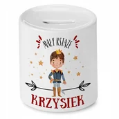 Skarbonki - Skarbonka 330 ml Dla Krzyśka Syna Dziecka Prezent z Nadrukiem ze Zdjęciem + Opakowanie na prezent (wzór 02) - miniaturka - grafika 1