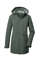 Kurtki damskie - killtec Damska kurtka softshellowa Parka/Softshell z odpinanym kapturem KOW 95 WMN SFTSHLL PRK, zielono-szara, 50, 41803-000 - miniaturka - grafika 1
