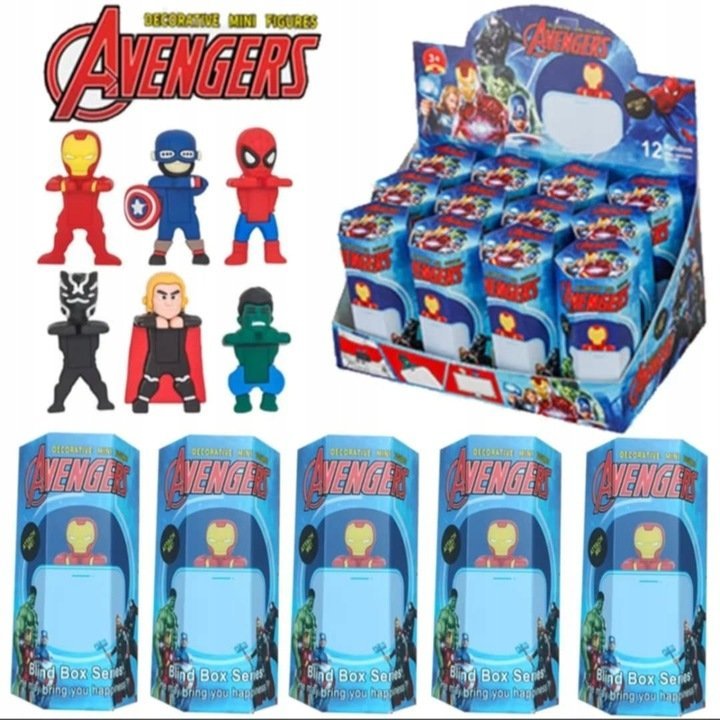 FIGURKA SONNY ANGEL HIPPERS SPIDER MAN AVENGERS HULK NA TELEFON OZDOBA