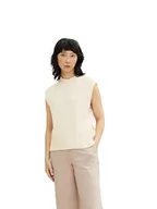 Swetry damskie - TOM TAILOR Damski Sweter z golfem 1033540, 28130 - Soft Buttercream, XXL - miniaturka - grafika 1