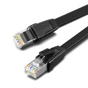 Kable miedziane - Ugreen UGREEN NW134 Płaski kabel sieciowy z metalowymi wtyczkami Ethernet RJ45 Cat.8 U/FTP 0.5m czarny 10979 - miniaturka - grafika 1