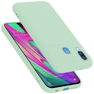 Pokrowiec Do Samsung Galaxy A40 Etui w LIQUID JASNO ZIELONY TPU Silikon Case Cover Obudowa Ochronny Cadorabo - Etui i futerały do telefonów - miniaturka - grafika 1
