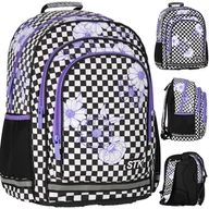 Plecaki szkolne i tornistry - Starpak Plecak Szkolny Szachownica w Kwiaty 553438 - miniaturka - grafika 1