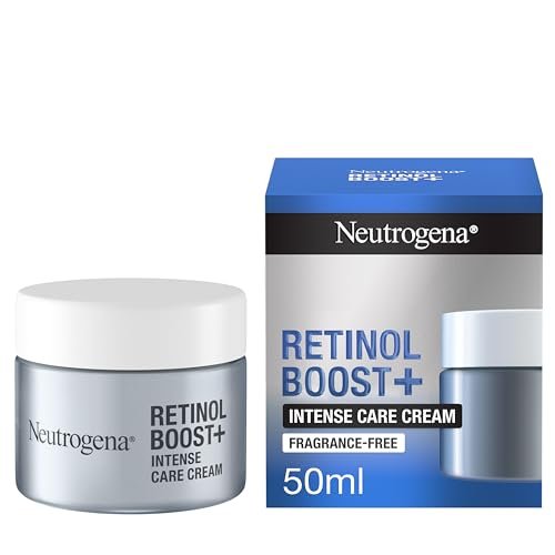 Neutrogena Intensywny przeciwstarzeniowy krem na noc Retinol Boost+ (50 ml) - Retinolowa pielęgnacja twarzy do zwalczania widocznych oznak starzenia się - Nawilżający krem przeciwzmarszczkowy o