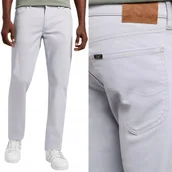 Spodnie męskie - Lee DAREN Material Grey proste spodnie materiałowe z niższym stanem W32 L34 - miniaturka - grafika 1