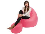 Pufy i podnóżki - Pufa sako XXXL worek + gratis różowa - miniaturka - grafika 1