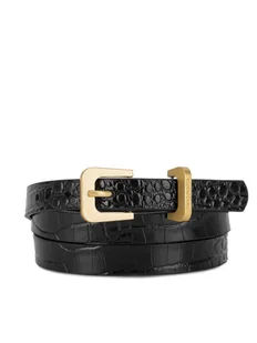 Gino Rossi Pasek Damski BLYL24003-3 CR Czarny - Paski - miniaturka - grafika 1