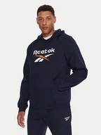 Bluzy męskie - Reebok Bluza RK25151CCM Granatowy Regular Fit - miniaturka - grafika 1