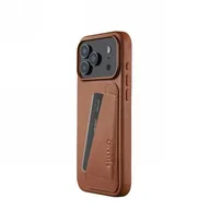 Etui i futerały do telefonów - Mujjo Wallet Leather Case - etui skórzane do iPhone 17 Pro Max kompatybilne z MagSafe tan - miniaturka - grafika 1