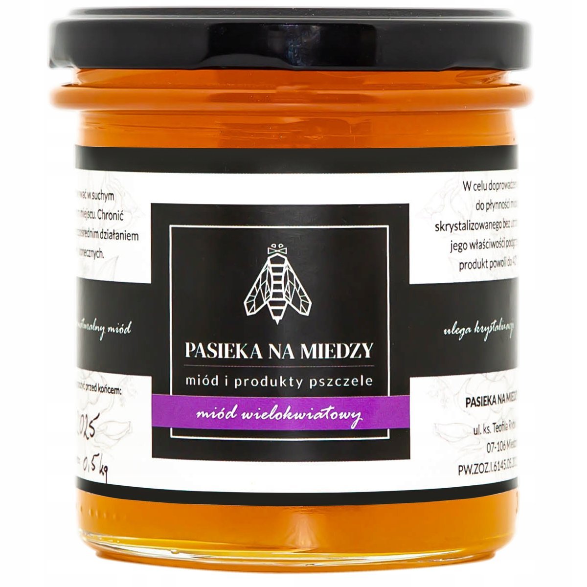 Miód wielokwiatowy 450g Naturalny miód Polski produkt