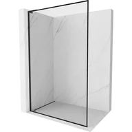 Ścianki i drzwi prysznicowe - Mexen Kioto-F L ścianka prysznicowa Walk-in z ramką 55 x 202 cm, transparent 8 mm, czarna - 800-055-174-70-00 - miniaturka - grafika 1