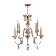 Lampy sufitowe - Elstead Lighting Mignon 8lt Chandelier FB/MIGNON8 Elstead lampa wisząca abażurowa świecznikowa stylowa FB/MIGNON8) - miniaturka - grafika 1