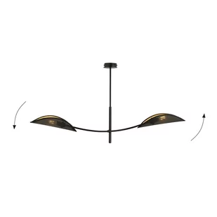 Emibig LOTUS 2 BLACK/GOLD 1106/2 lampa sufitowa żyrandol oryginalny Design abażury 1106/2 - Lampy sufitowe - miniaturka - grafika 3