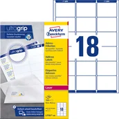 Etykiety do drukarek - Avery Zweckform ETYKIETY ADRESOWE ZWECKFORM 63,5x46,6MM 100 ARK. L7161-100 - miniaturka - grafika 1