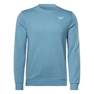 Bluzy męskie - Reebok Męska bluza z lewej klatki piersiowej, niebieska, S23-R, S, Steely Blue S23-r, S - miniaturka - grafika 1