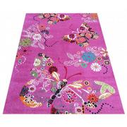 Dywany dla dzieci - Różowy dywan w motylki dla dziewczynki - Dislo - miniaturka - grafika 1