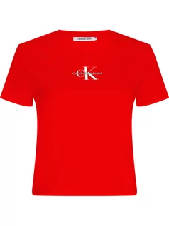 Koszulki i topy damskie - Calvin Klein Koszulka w kolorze czerwonym - grafika 1