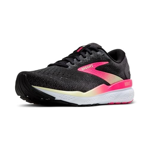 Brooks Damskie tenisówki Duch 16, 38 EU, Czarny różowy żółty, 38 EU
