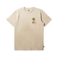 Koszulki męskie - Męska Koszulka z krótkim rękawem QUIKSILVER TROPICAL BREEZE AQYZT09562-THZ0 – Beżowy - miniaturka - grafika 1
