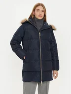 Kurtki damskie - Tommy Hilfiger Kurtka puchowa WW0WW42743 Granatowy Regular Fit - miniaturka - grafika 1