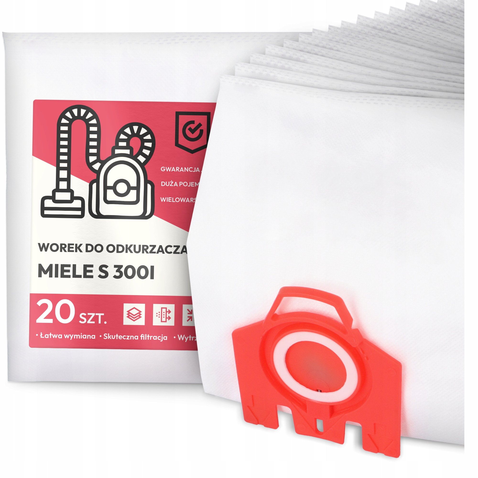 20x Worek do Odkurzacza Miele S 300I Syntetyczny Duży Mocny Torba Worki G9
