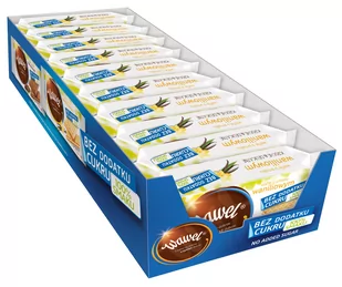 Karton Wafle O Smaku Waniliowym Bez Dodatku Cukru Wawel 110G - 10 Sztuk - Batoniki - miniaturka - grafika 1
