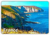 Magnesy - FRANCJA - Klify Cap Fréhel - Bretania - Przylądek - Magnes na lodówkę - miniaturka - grafika 1