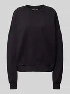 Bluzy damskie - Bluza oversized z okrągłym dekoltem - miniaturka - grafika 1