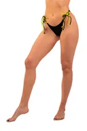 Stroje kąpielowe - Strój kąpielowy Nebbia  Double Side-Tie Bikini Bottom 452 Neon Black S - miniaturka - grafika 1