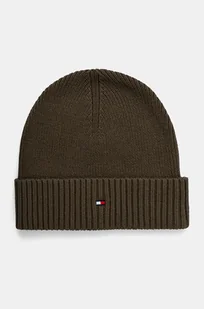 Tommy Hilfiger czapka z domieszką kaszmiru kolor zielony  AM0AM12796 - Czapki męskie - miniaturka - grafika 1
