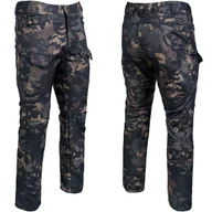 Spodnie męskie - Spodnie SOFTSHELL MĘSKIE Taktyczne - z Polarem, 8 Kieszeni Dark Camo XL - miniaturka - grafika 1