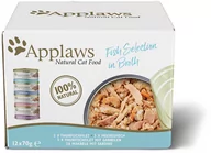 Mokra karma dla kotów - Zestaw próbny Applaws Adult w puszkach, 12 x 70 g - Wybór rybny - miniaturka - grafika 1