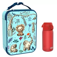 Lunch boxy - Zestaw Śniadaniowy Do Przedszkola Ion8 Zebra Fan 14: Lunchbag I8Lbbzebfan I Butelka Ion8 I8Rf350Red - miniaturka - grafika 1