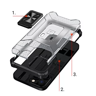 Crystal Ring Case pancerne hybrydowe etui pokrowiec + magnetyczny uchwyt iPhone 11 Pro niebieski - Etui i futerały do telefonów - miniaturka - grafika 2